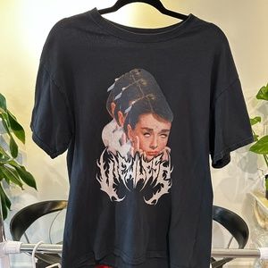 Viewless Audrey Hepburn Black T-Shirt